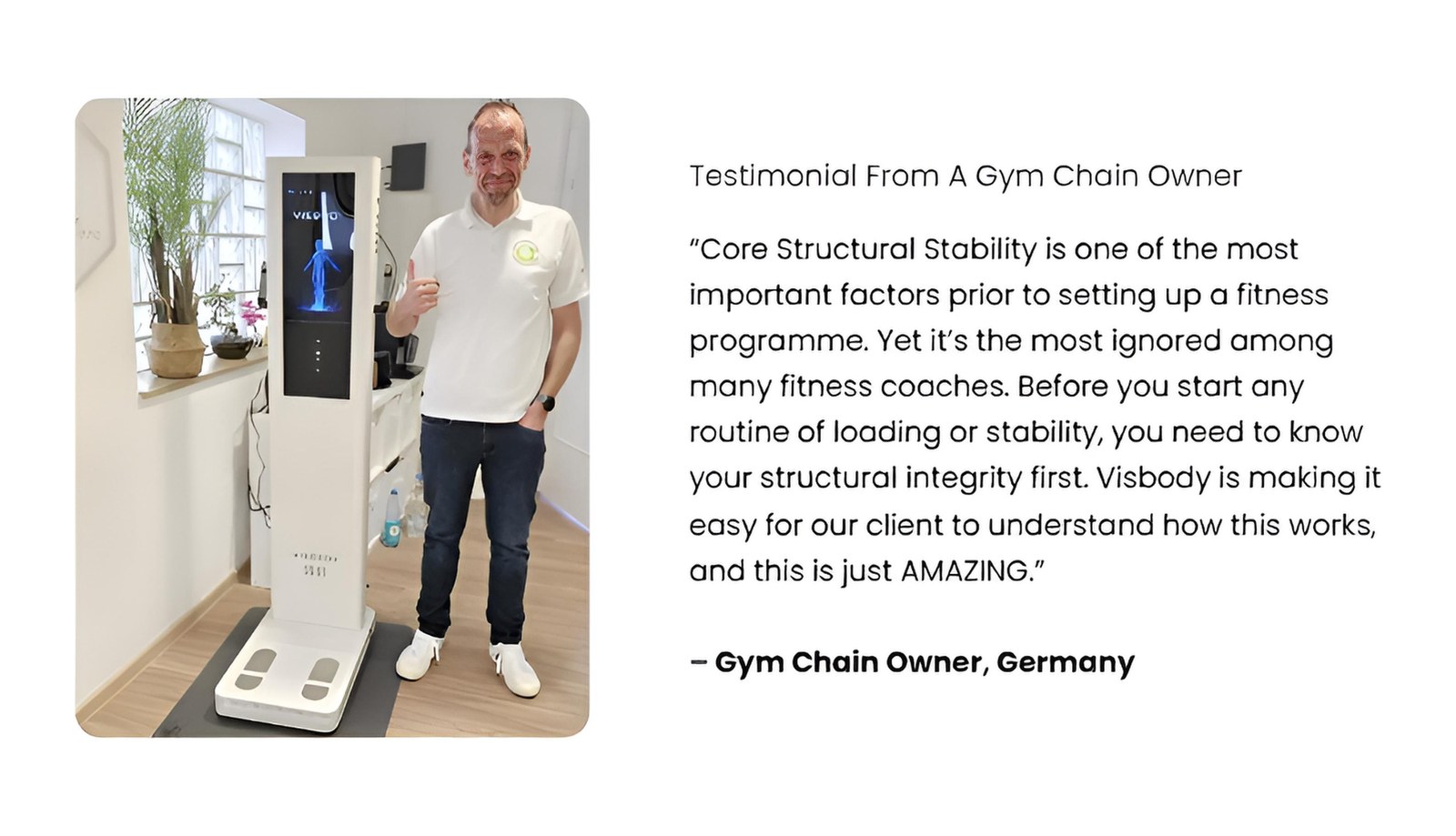 Testimonial from a gym chain owner, Germany