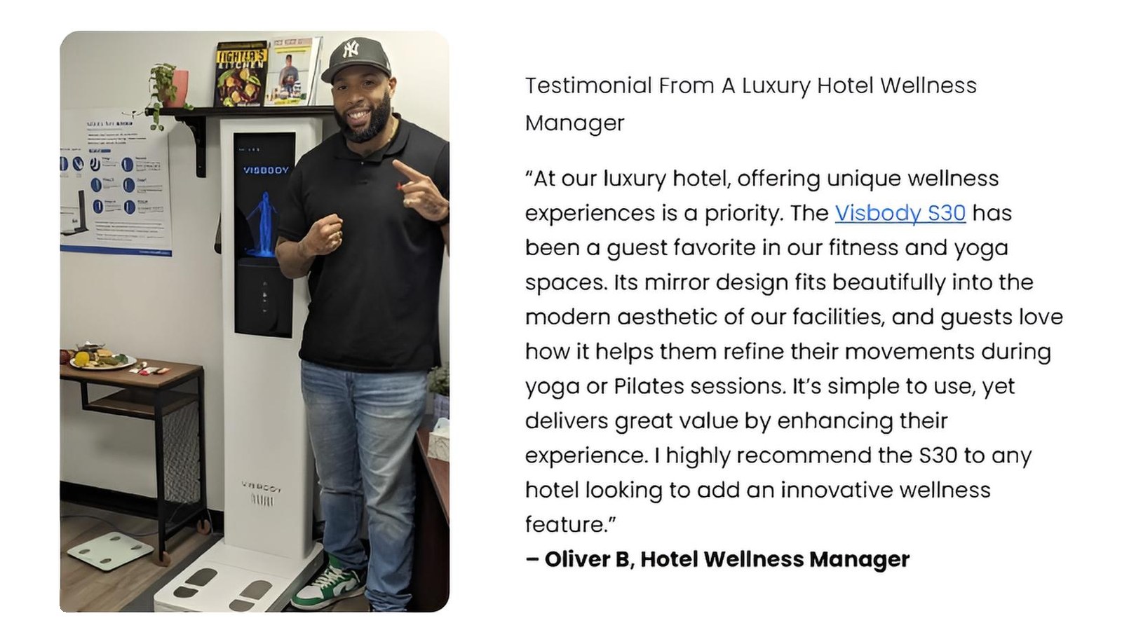 Testimonial from a luxury hotel wellness manager - Oliver B