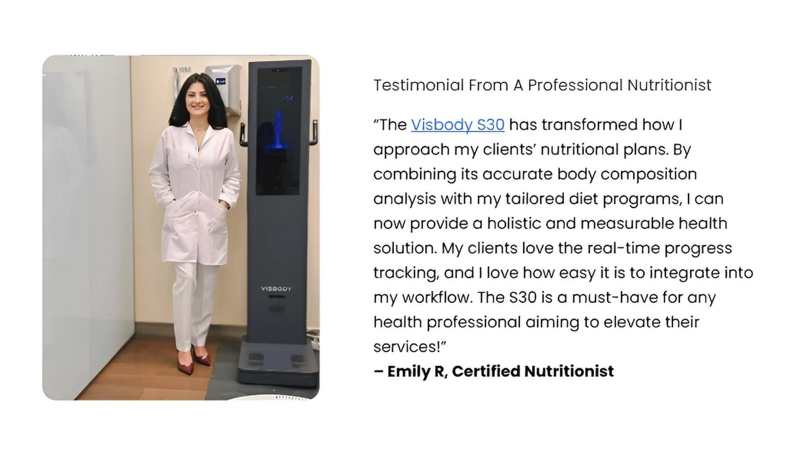 Testimonial from a professional nutritionist - Emily R